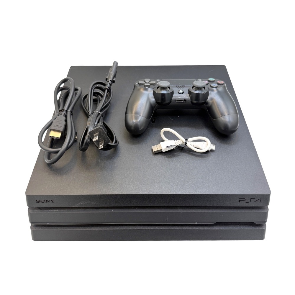 Sony PlayStation 4 Pro 1TB Console Black CUH-7215B Series Bundle Controller Work